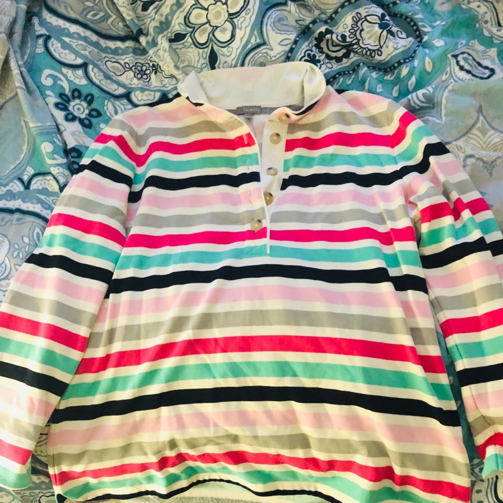 Talbots ladies colorful rugby shirt